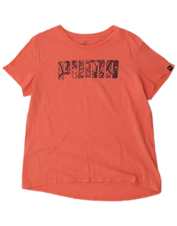Puma Damen Grafik T-Shirt Top UK 16 Large Pink