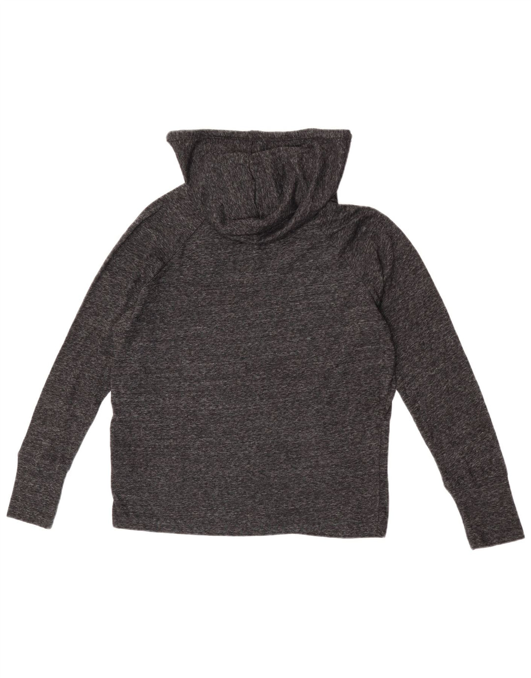 Roxy Womens Oversized Hoodie Jumper UK 14 Medium Navy Blue Flecked Cotton