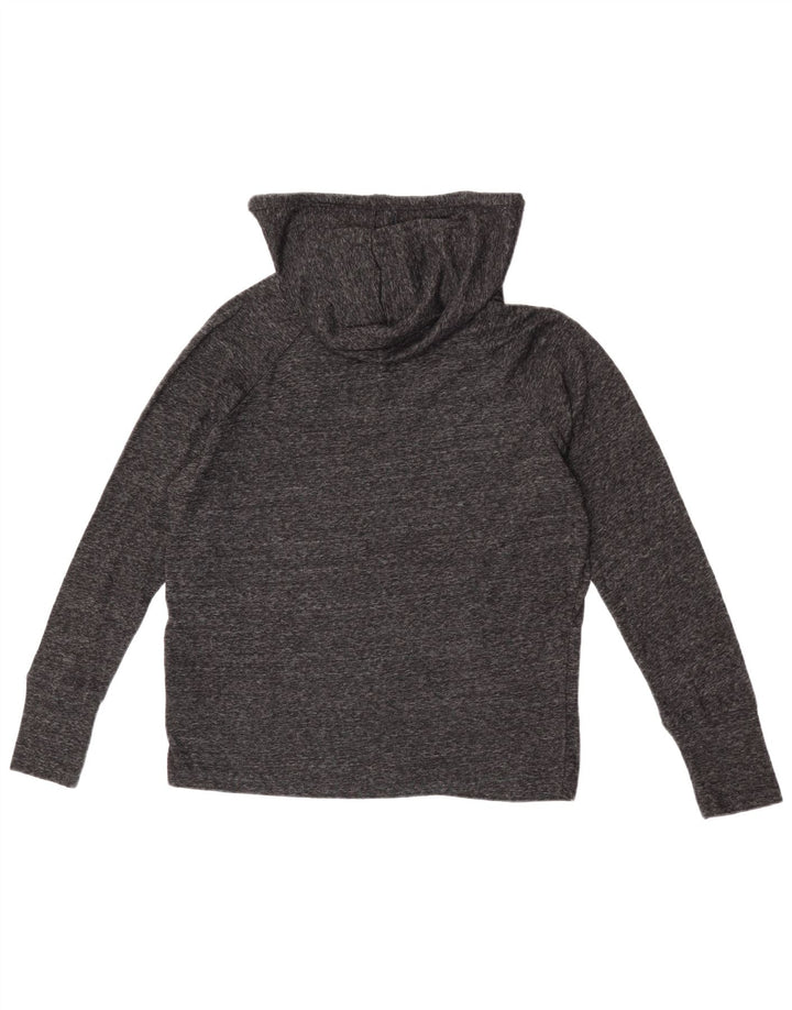 Roxy Womens Oversized Hoodie Jumper UK 14 Medium Navy Blue Flecked Cotton