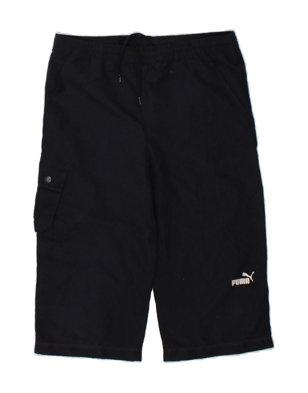 PUMA Boys Bermuda Sport Shorts 13-14 Years Navy Blue Polyester Vintage Puma and Second-Hand Puma from Messina Hembry 