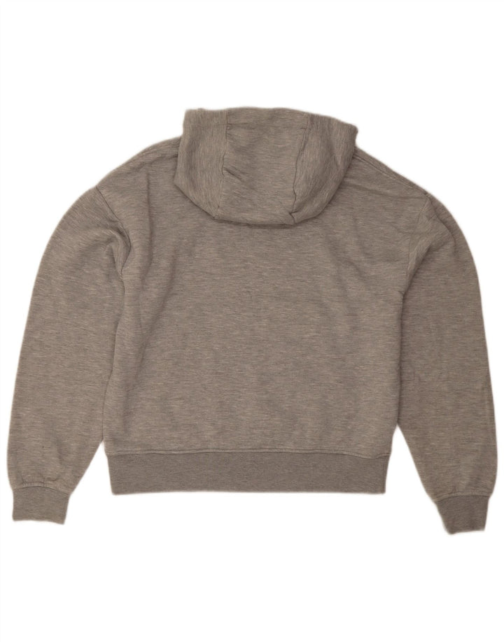 Zara moletom com capuz masculino pequeno poliéster manchado cinza