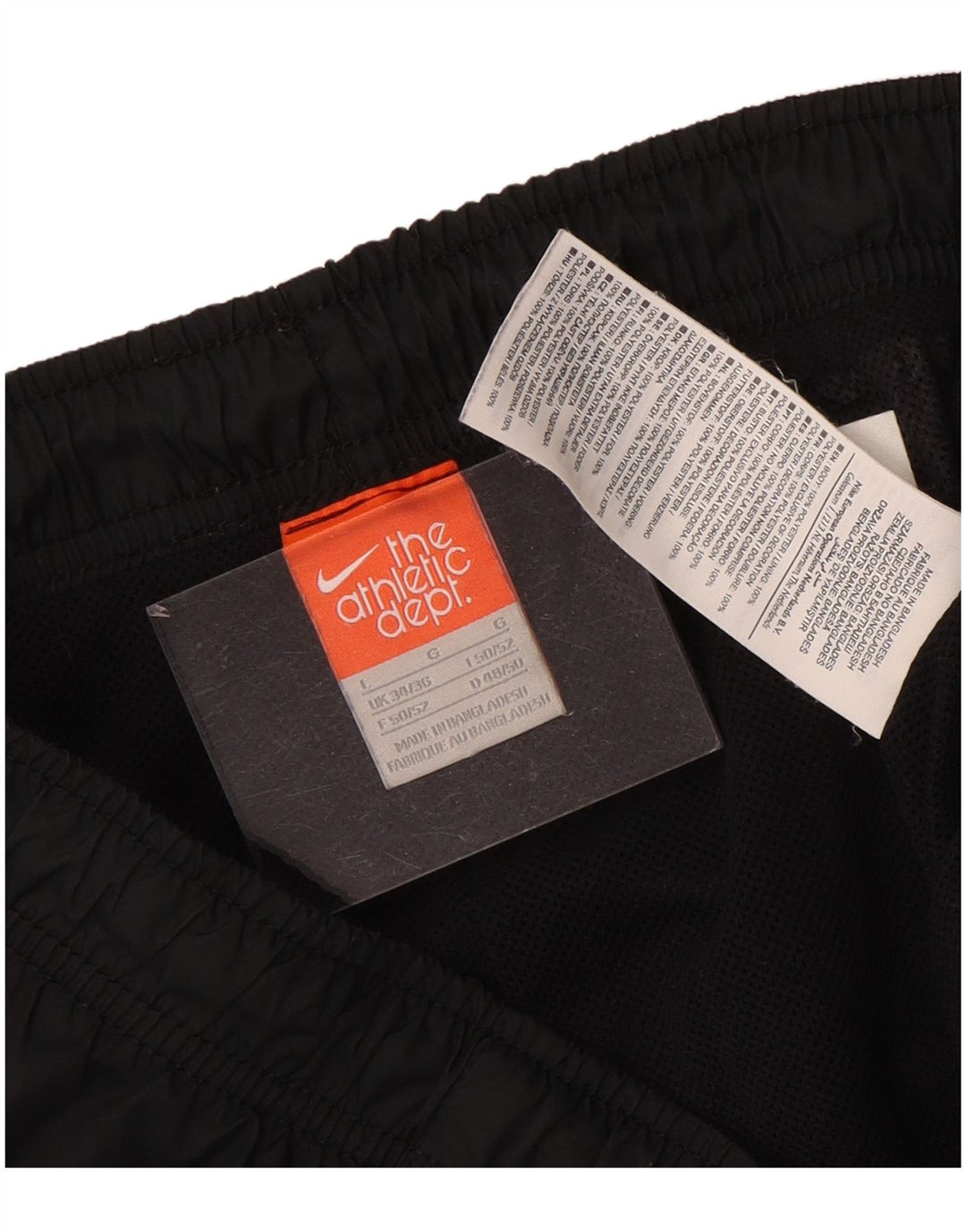 Nike Herren-Bermuda-Sportshorts, großes, schwarzes Farbblock-Polyester