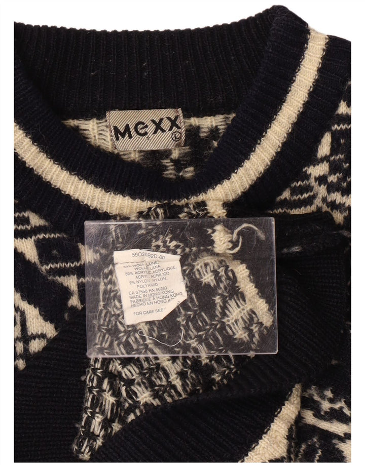 MEXX dame sweater med rund hals DK 16 Stor flerfarvet geometrisk
