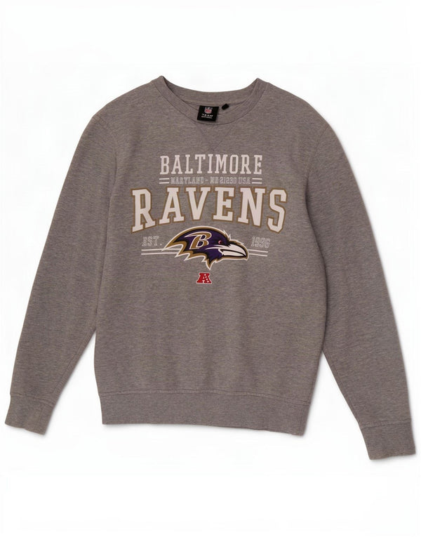 NFL Ανδρικό φούτερ Baltimore Ravens γραφικό Jumper Medium Grey Flecked