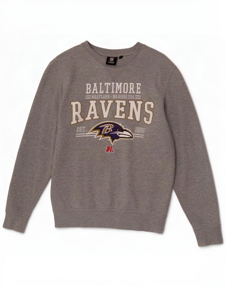 NFL Ανδρικό φούτερ Baltimore Ravens γραφικό Jumper Medium Grey Flecked