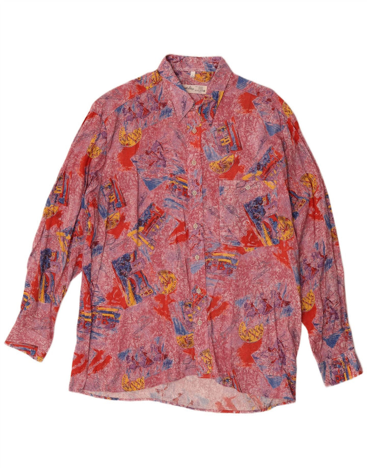 Angelo Litrico Mens Graphic Shirt Size 41/42 Large Multicoloured Viscose