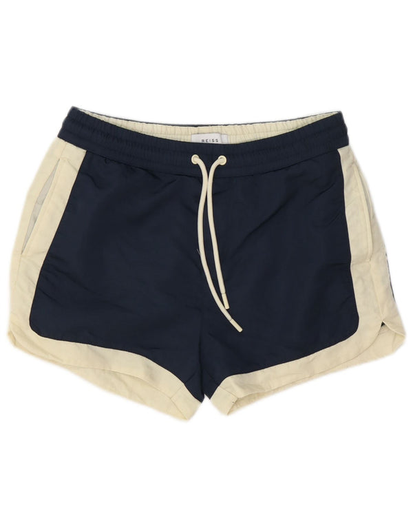 Pantaloni scurti sport Reiss pentru femei UK 4 XS bleumarin din poliamidă color bloc