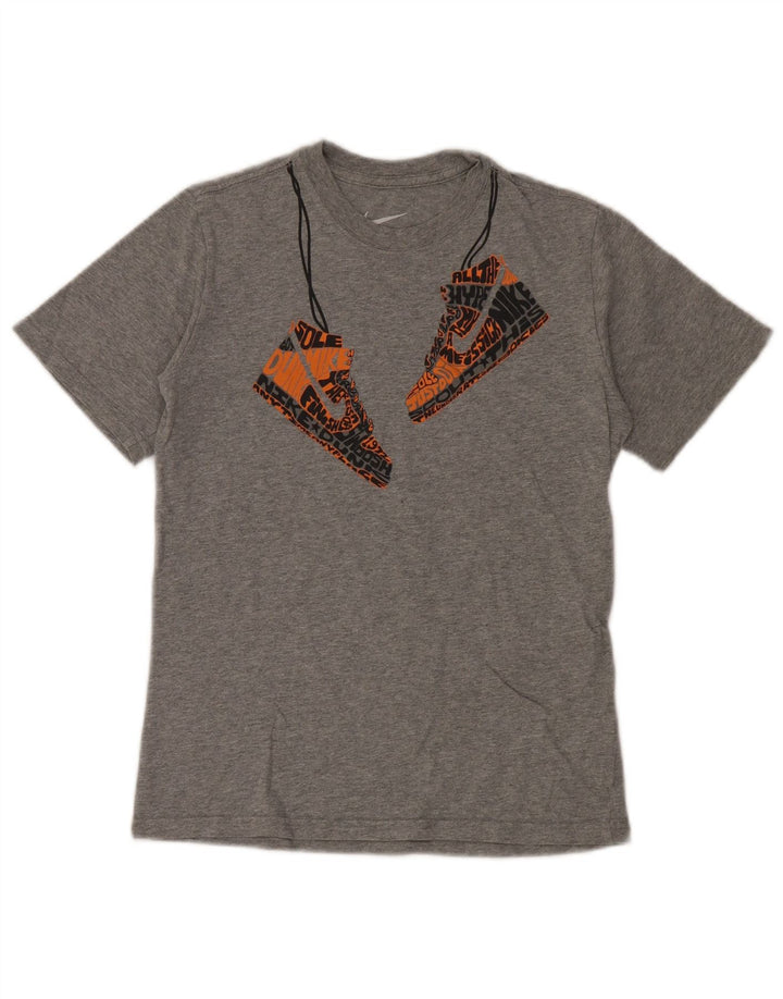 Nike Boys Graphic T-Shirt Top 10-11 Years Medium Grey Cotton