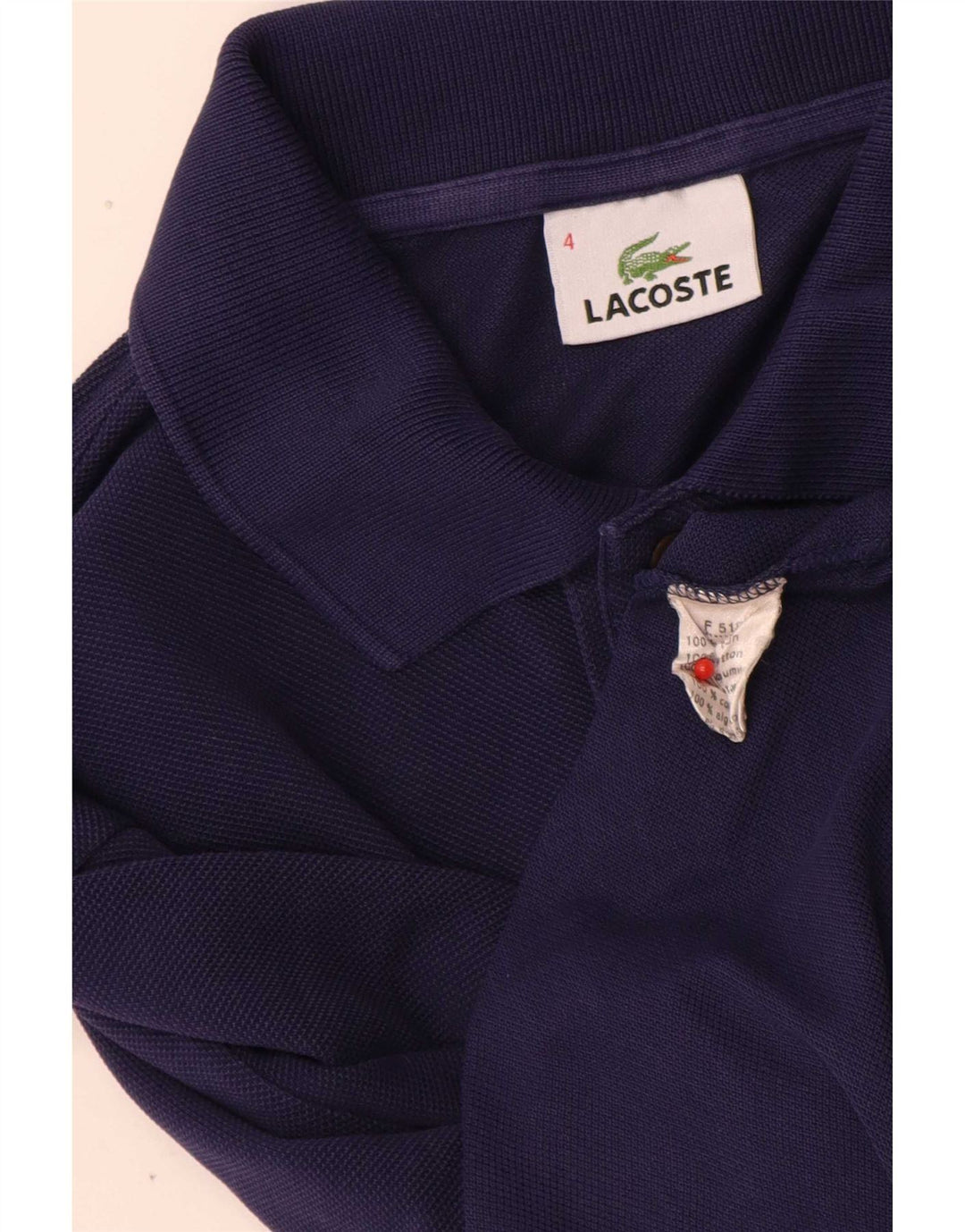 Lacoste herre poloshirt størrelse 4 Medium lilla bomuld