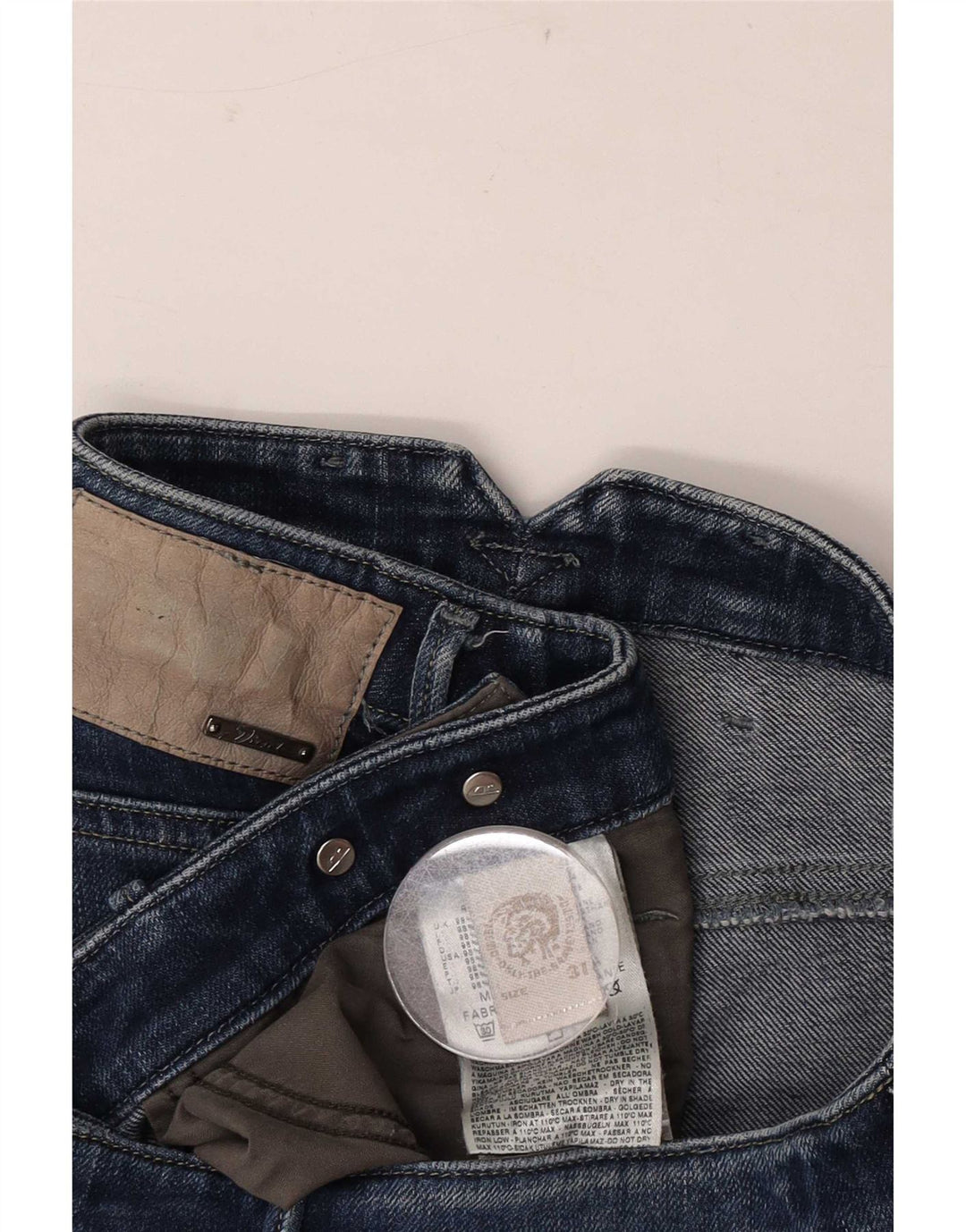 Diesel Womens Cherick Slim Jeans W31 L30 Navy Blue Cotton