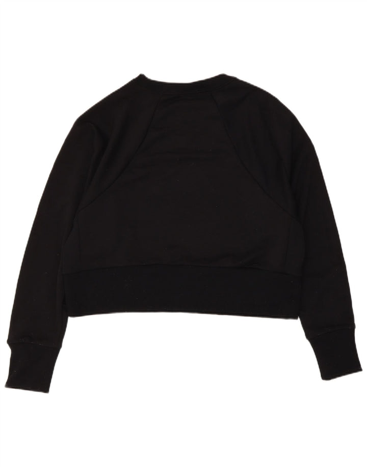 Nike Femme Crop Graphic Sweat-shirt surdimensionné UK 10 Petit Noir