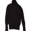 Maglione maglione collo alto da donna Zara UK 10 piccolo rayon nero