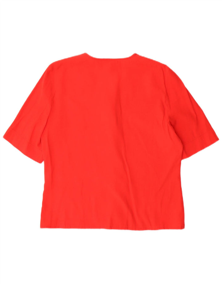 Miss Joy Dame Kortærmet Bluse EU 38 Medium Rød Viscose