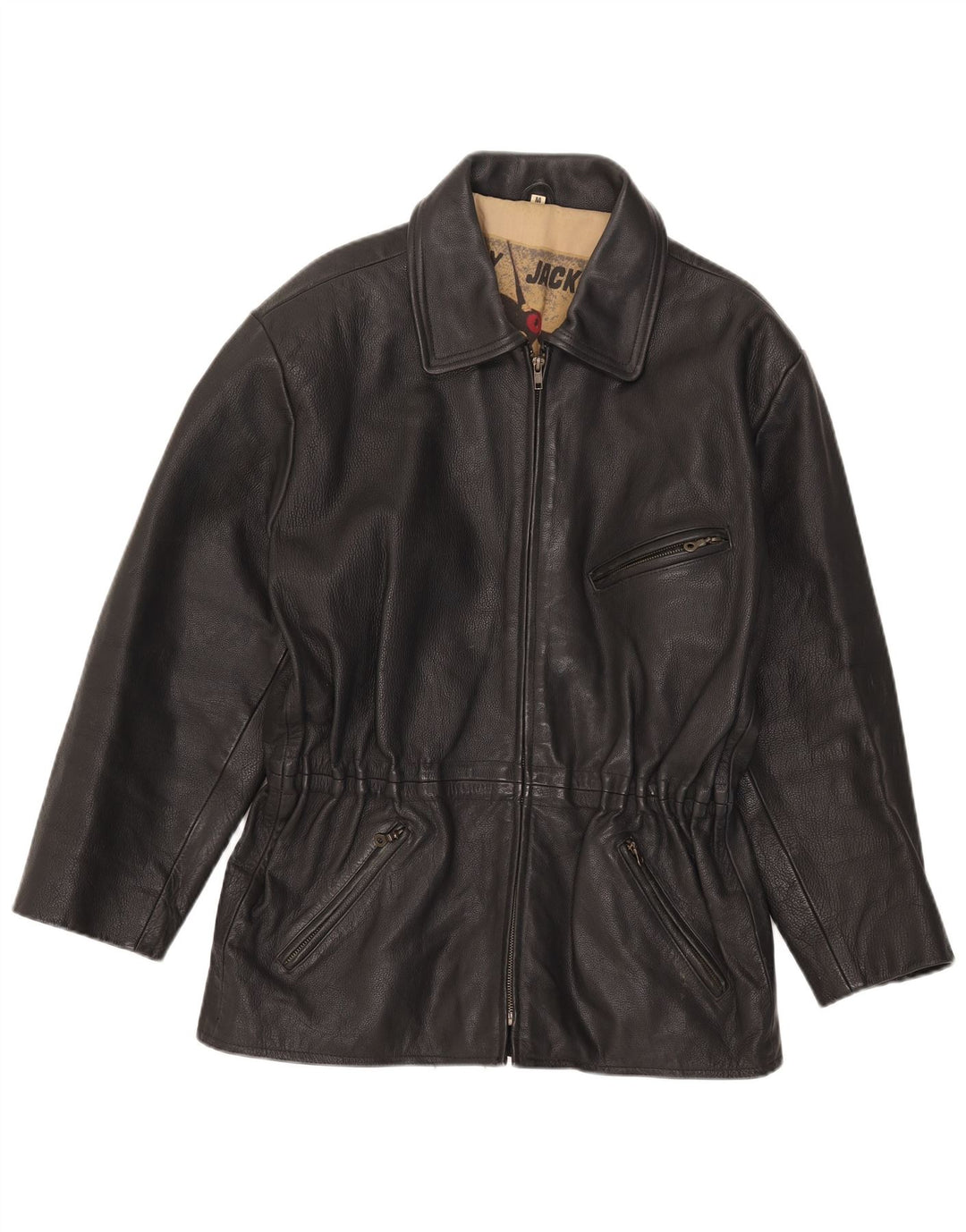Fly Damen Lederjacke UK 14 Mittelschwarzes Leder