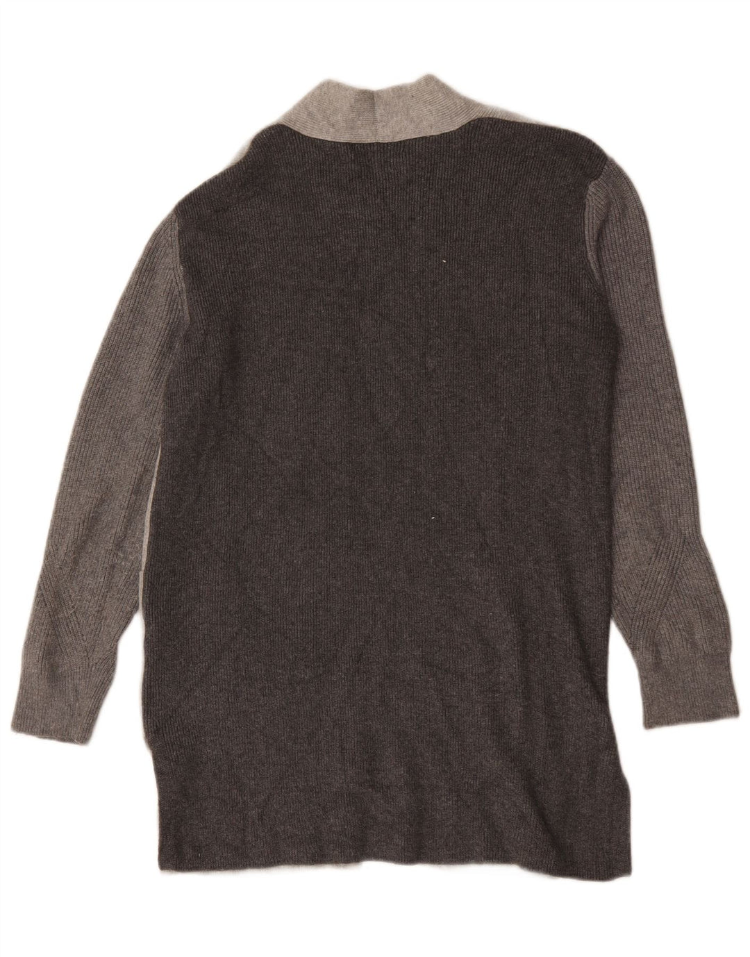 Marks & Spencer Womens Longline Cardigan Sweater UK 12 Medium Grey