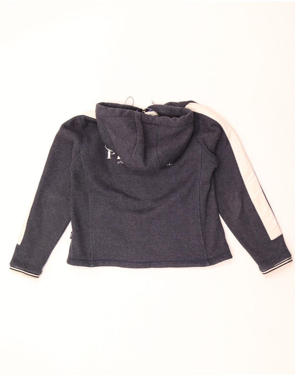 Maglione con cappuccio e zip da donna Gaastra UK 12 Blocco colore blu navy medio