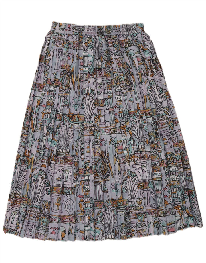 C&A Damen Faltenrock EU 40 Medium W30 Mehrfarbig Geometrisch