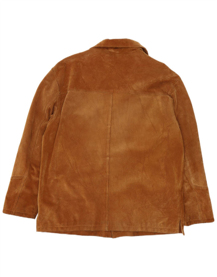 Vintage Herren Wildlederjacke UK 44 2XL Braunes Leder