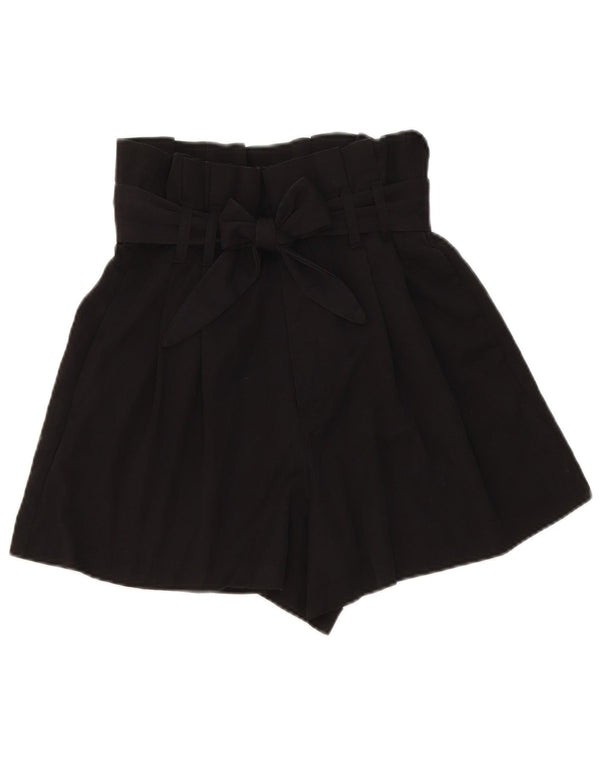 Женские повседневные шорты с завышенной талией Zara XS W25, черный лиоцелл