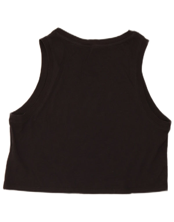 Damska kamizelka Levi's Crop Graphic Top UK 10 Small, czarna bawełna