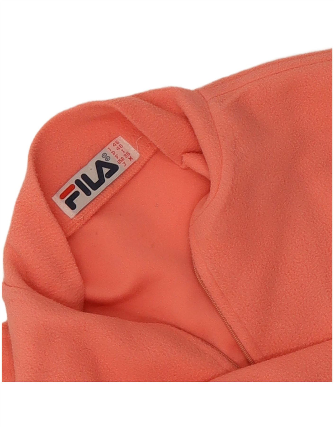 Fila Mens Zip Neck Fleece Jumper IT 46 Small Pink