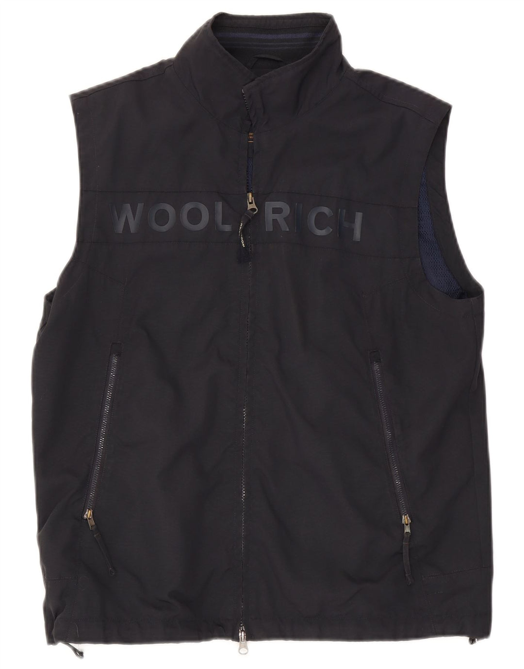 Giacca da ginnastica senza maniche grafica da uomo Woolrich Large Blu Navy