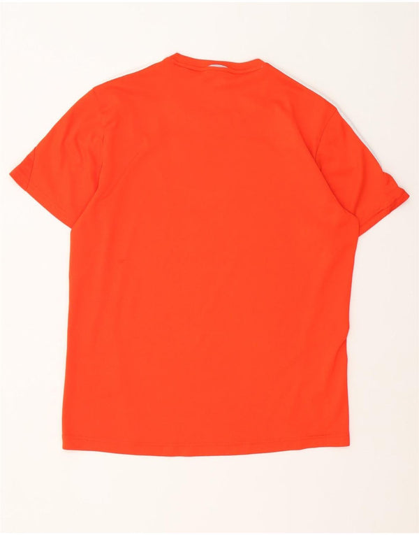 Adidas Mens T-Shirt Top Medium Orange Polyester