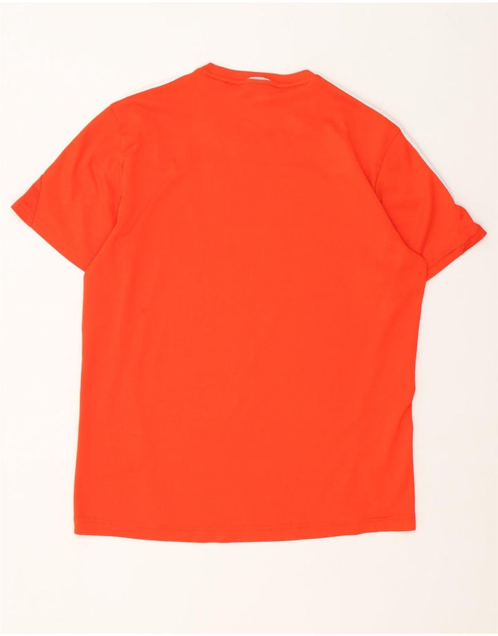 Adidas Mens T-Shirt Top Medium Orange Polyester