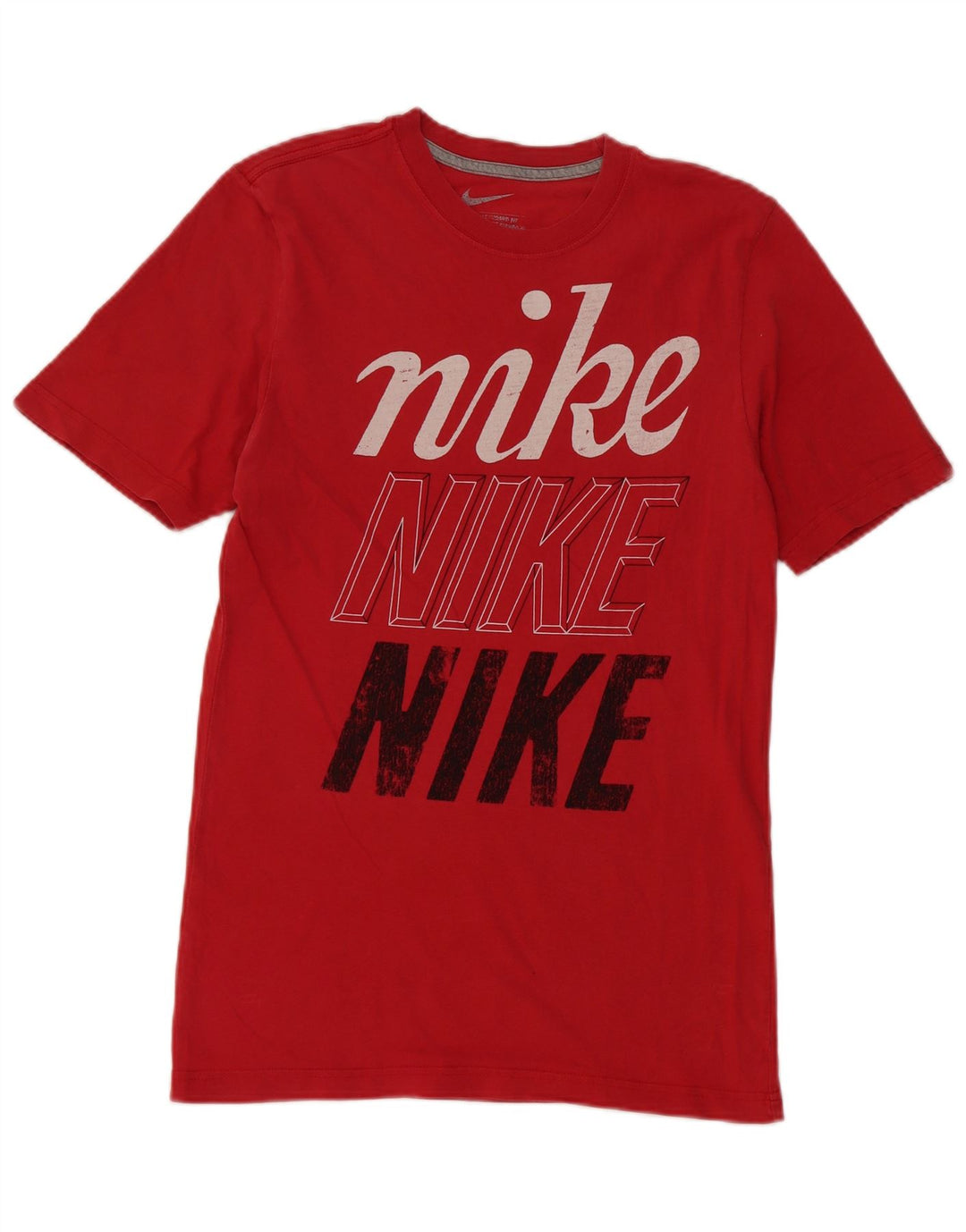 Nike Herre Standard Fit Grafisk T-Shirt Top Lille Rød