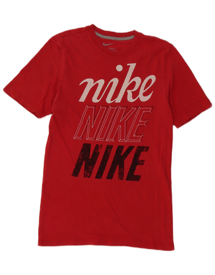 Nike Herre Standard Fit Grafisk T-Shirt Top Lille Rød