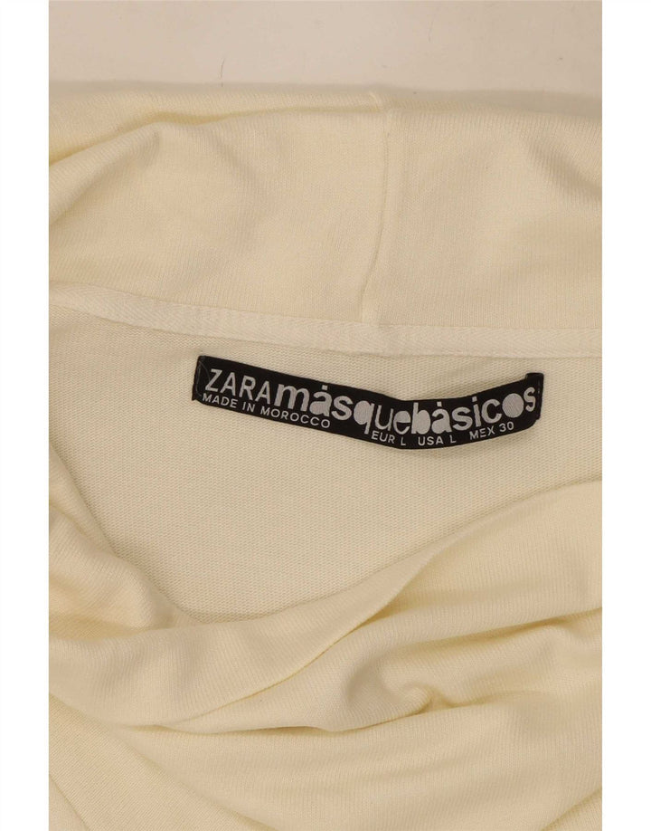 Zara Vestido recto para mujer UK 44 Grande Blanco roto