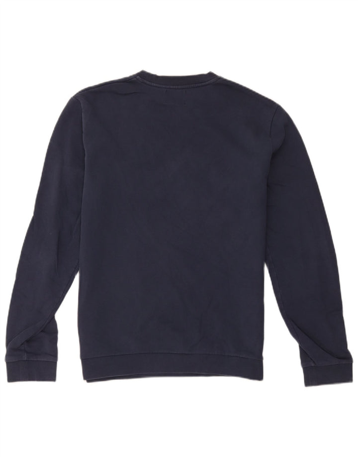 Iceberg Mens Graphic Sweatshirt Jumper Medium Navy Blue Cotton