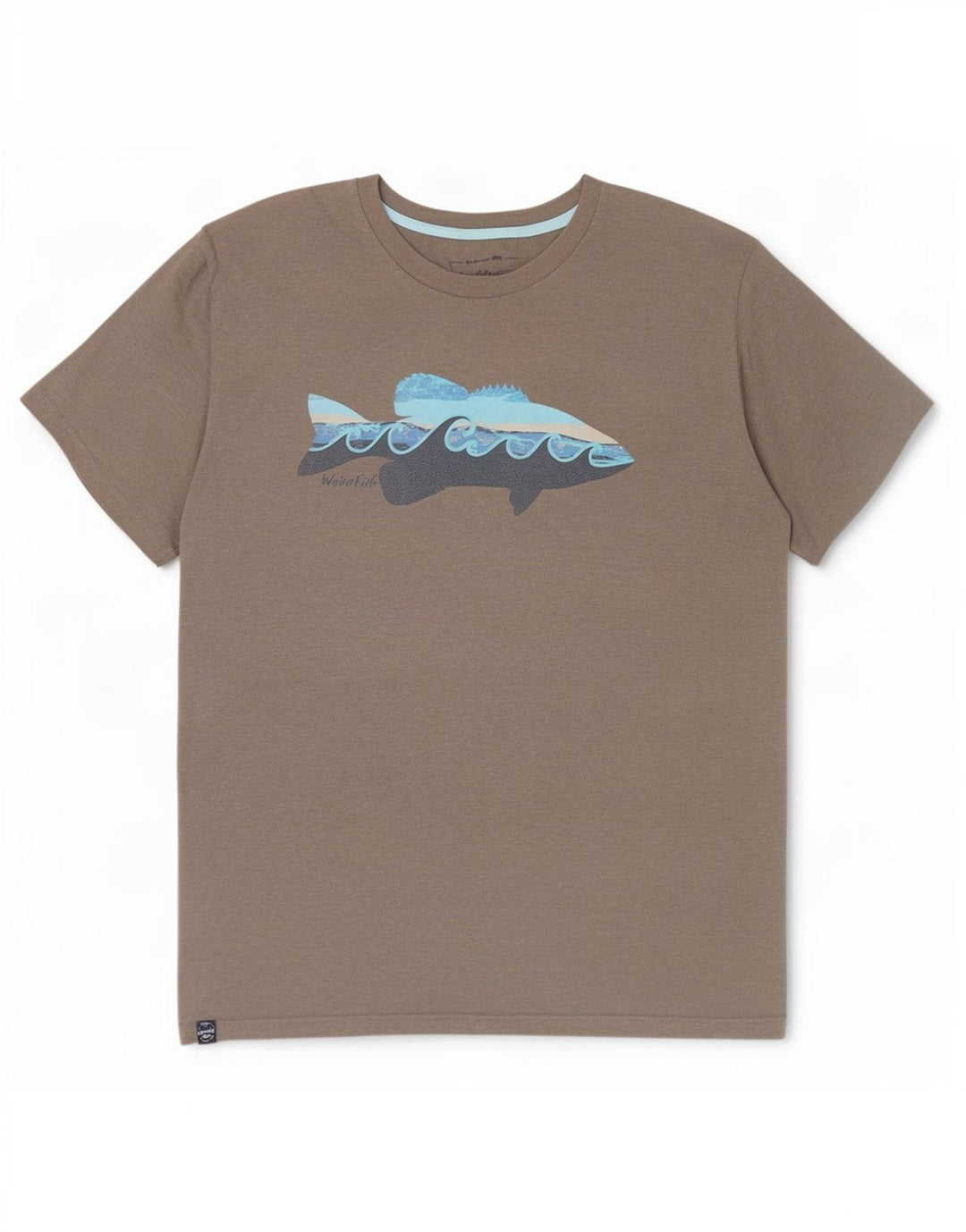 T-shirt grafica da uomo Weird Fish Top 3XL cotone grigio