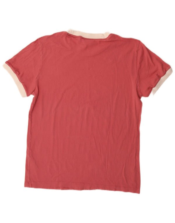 Adidas Womens Oversized T-Shirt Top UK 6 XS Red Colourblock Cotton