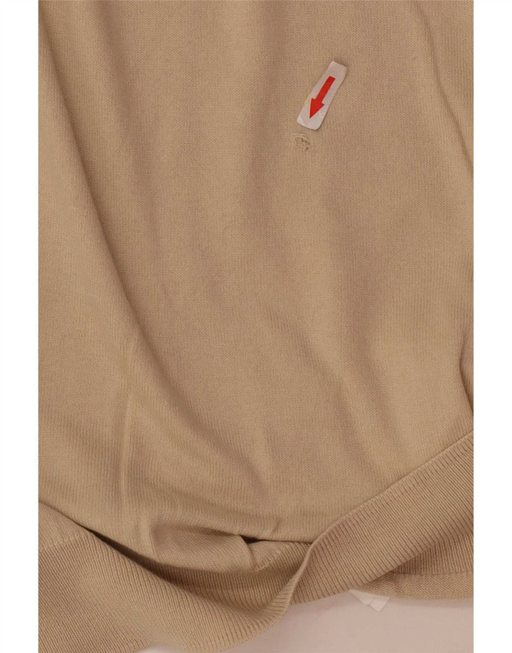 Maglione Zara da uomo con scollo a V grande in cotone beige