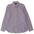 TOMMY HILFIGER Mens Shirt Medium Blue Striped Cotton