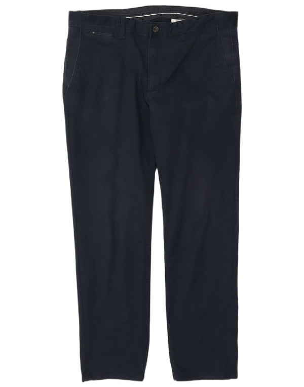Zara Herre Lige Chinobukser EU 44 Large W34 L28 Marineblå Bomuld