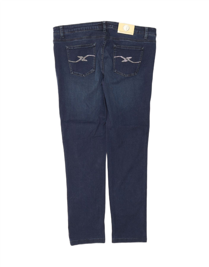 TRUSSARDI Womens Slim Jeans W36 L29 Navy Blue Cotton Vintage Trussardi and Second-Hand Trussardi from Messina Hembry 