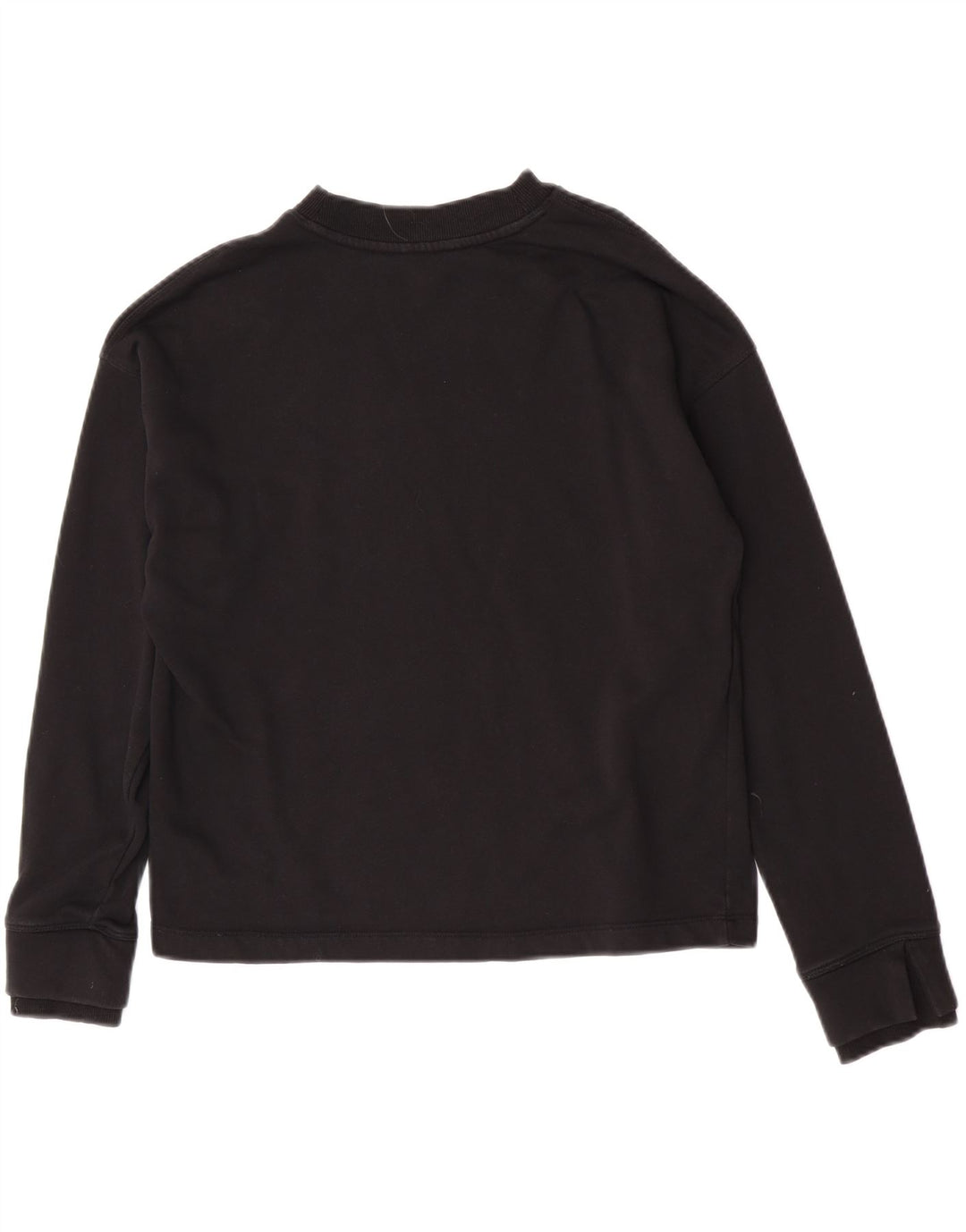 Dkny Womens Graphic Oversized Sweatshirt Jumper UK 10 Small Black Cotton