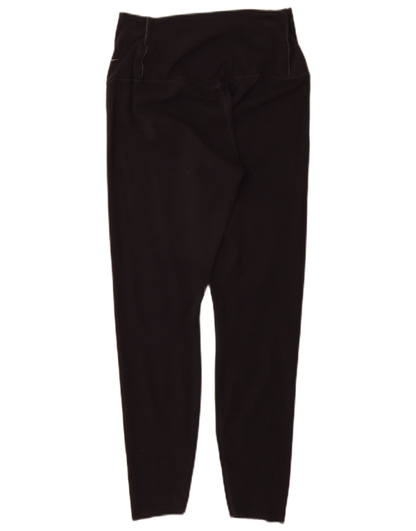 Nike Dame Dri Fit Leggings UK 12 Medium Sort Nylon
