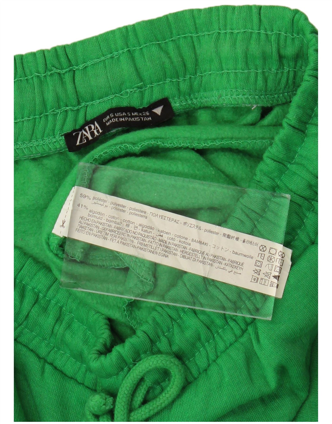 Zara Womens Tracksuit Trousers Joggers UK 10 Small  Green Polyester