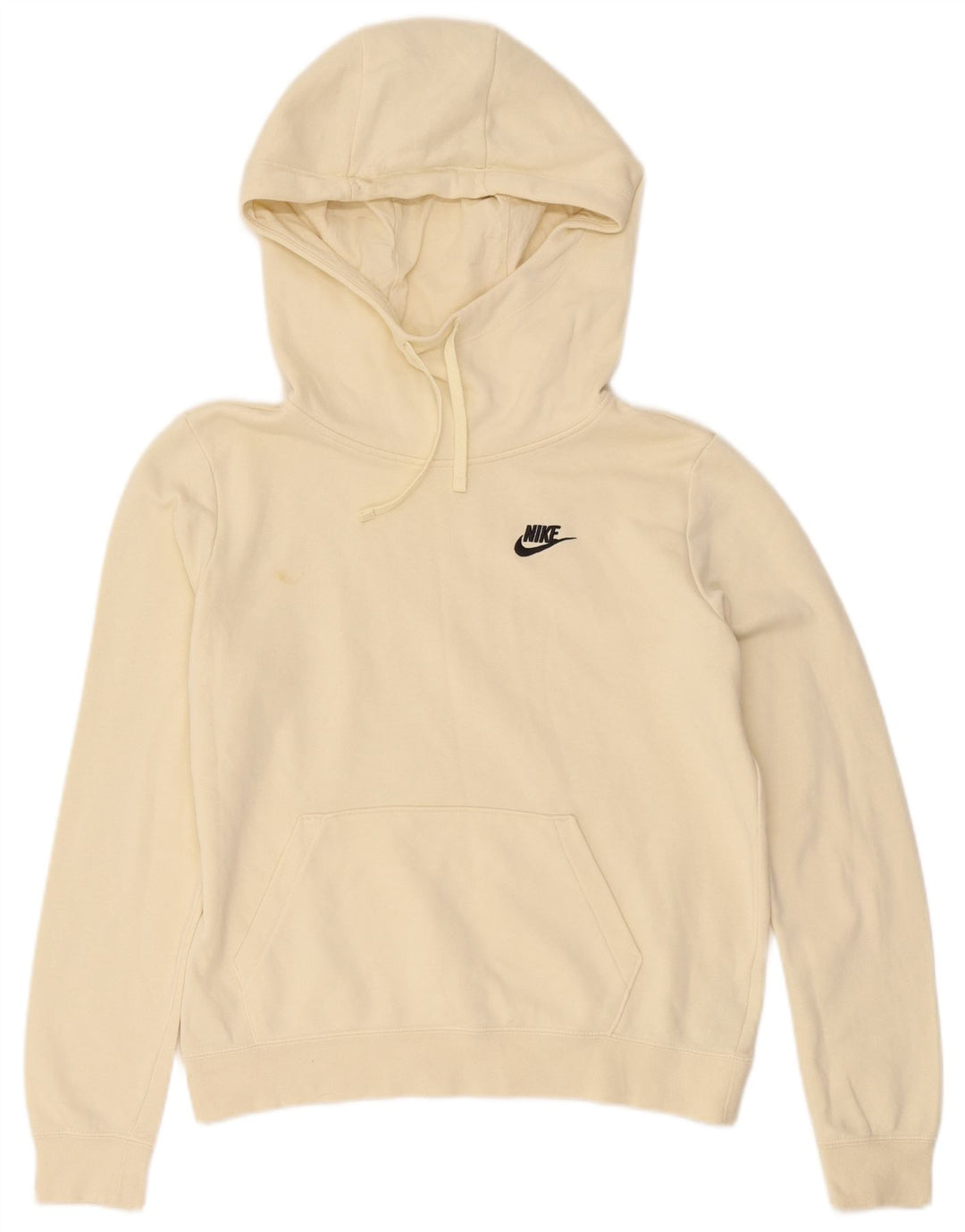 Nike Mens Hoodie Jumper Small Beige Cotton
