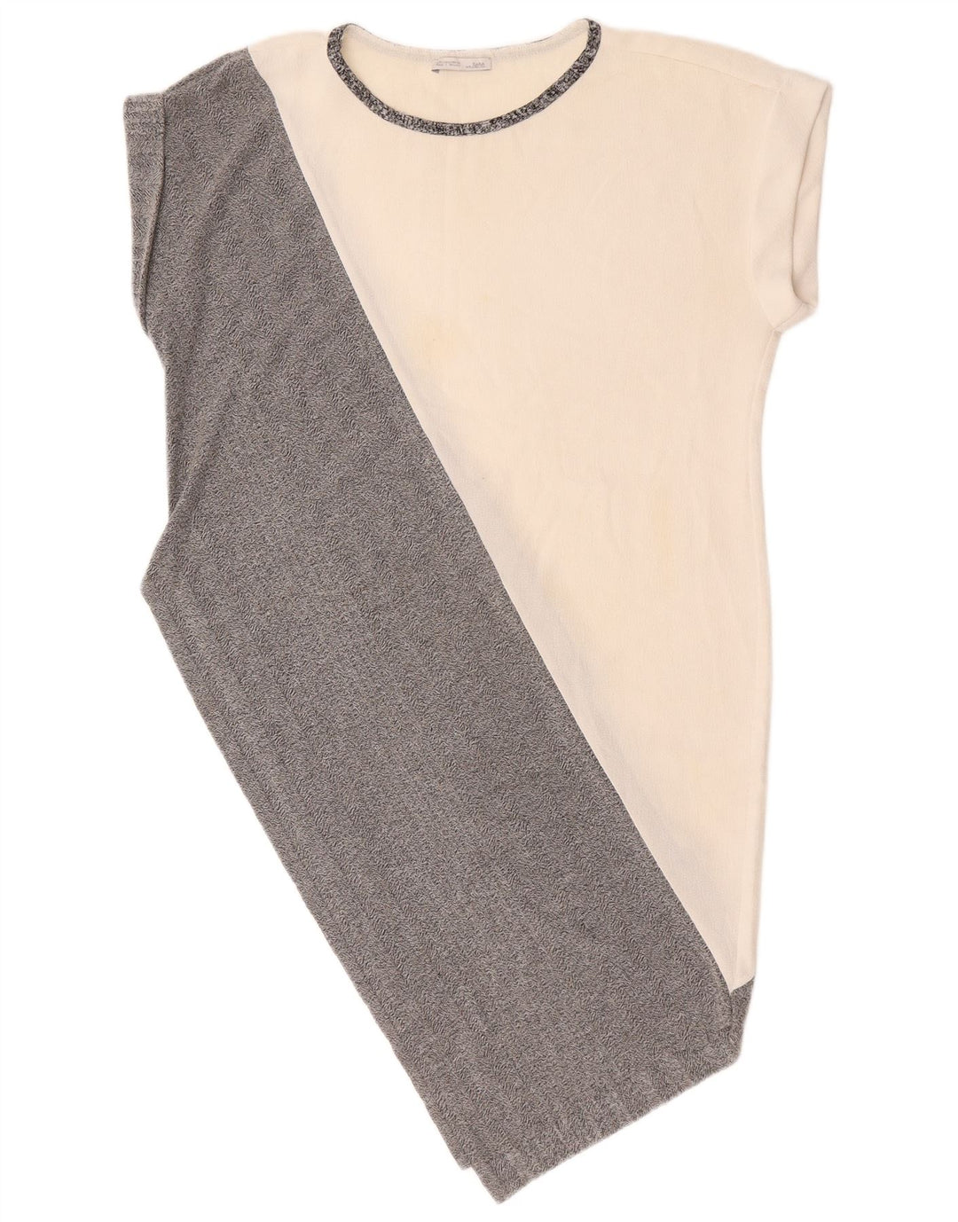 Zara Womens Asymmetrical Dress UK 16 Large White Colourblock