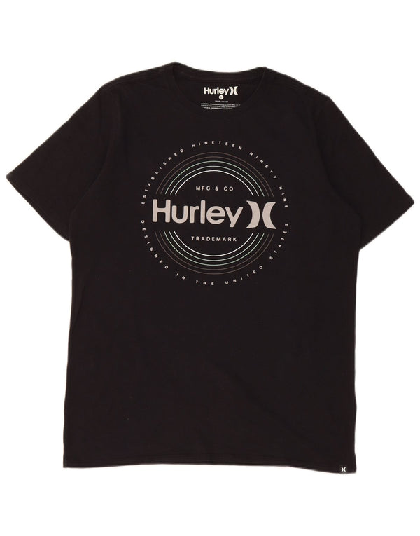 Hurley Camiseta gráfica para mujer Top UK 44 Grande Algodón negro