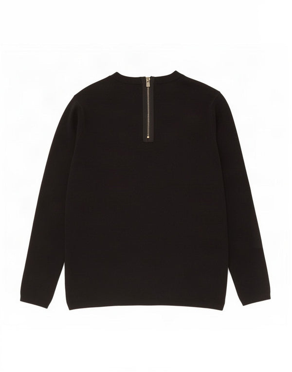 Maglione maglione con scollo a barca da donna Zara UK 12 medio nero