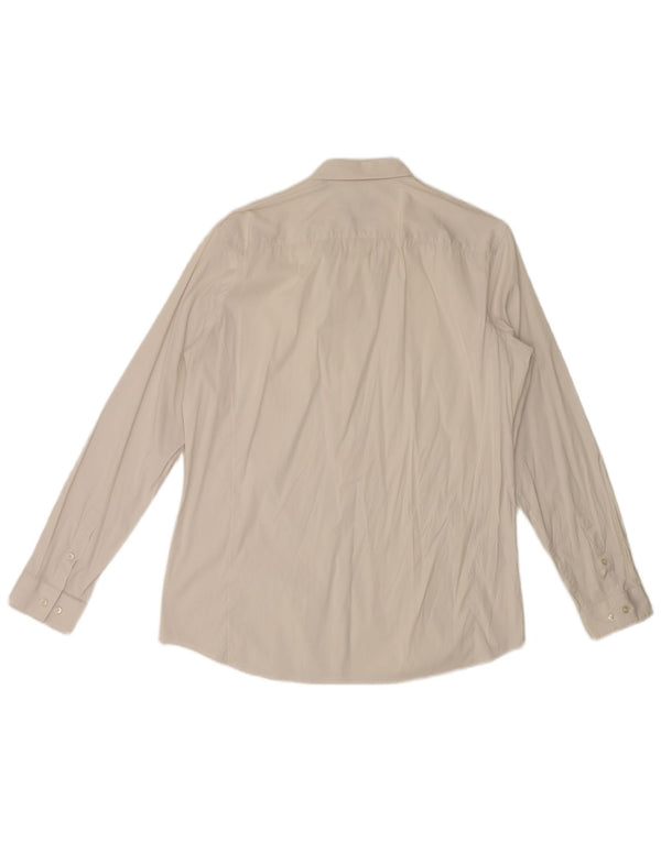 Camicia slim fit da uomo Hugo Boss taglia 42 grande cotone bianco