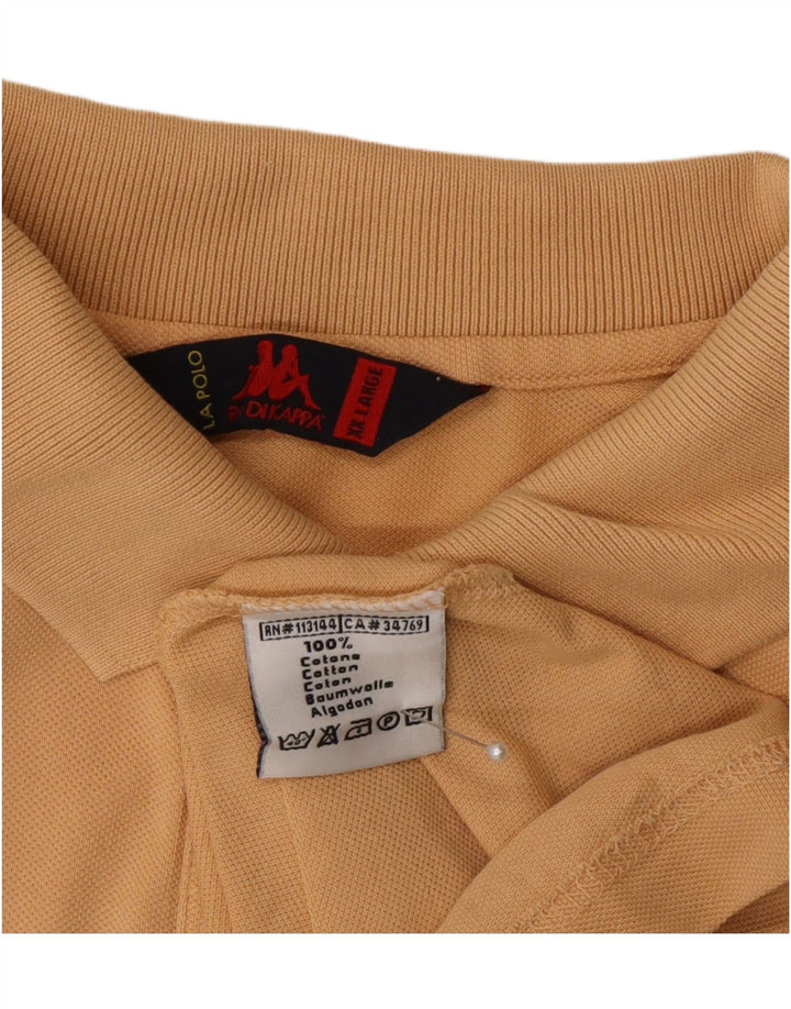 Kappa Mens Polo Shirt 2XL Beige Cotton