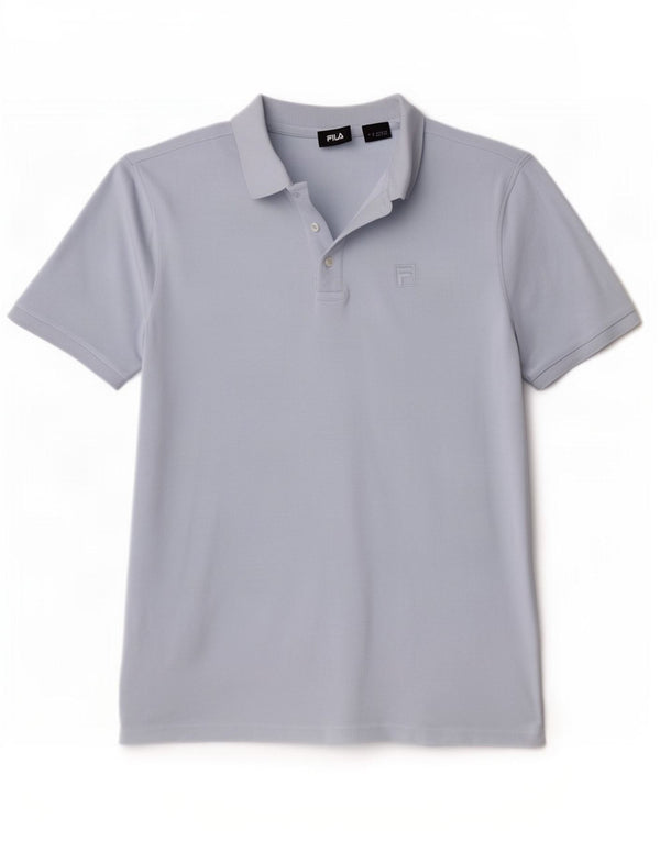 Fila Mens Polo Shirt Large Blue Cotton