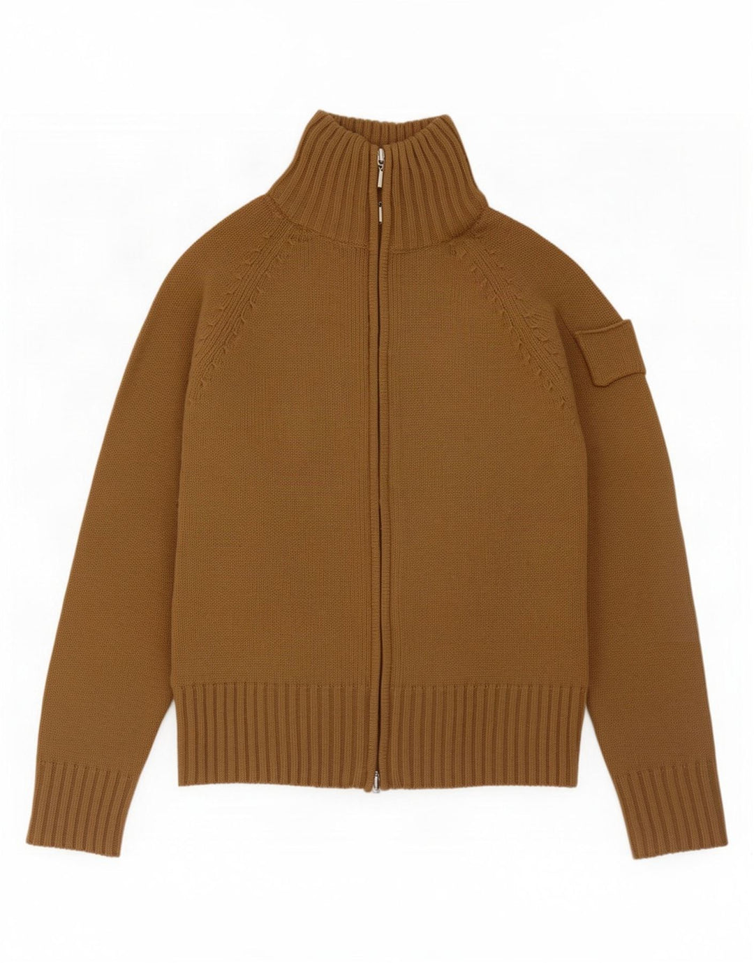 Zara Cardigan Femme Pull UK 12 Acrylique Kaki Moyen