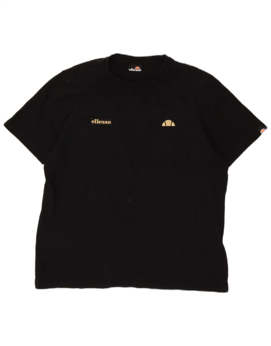 Ellesse Mens T-Shirt Top Large Black Cotton